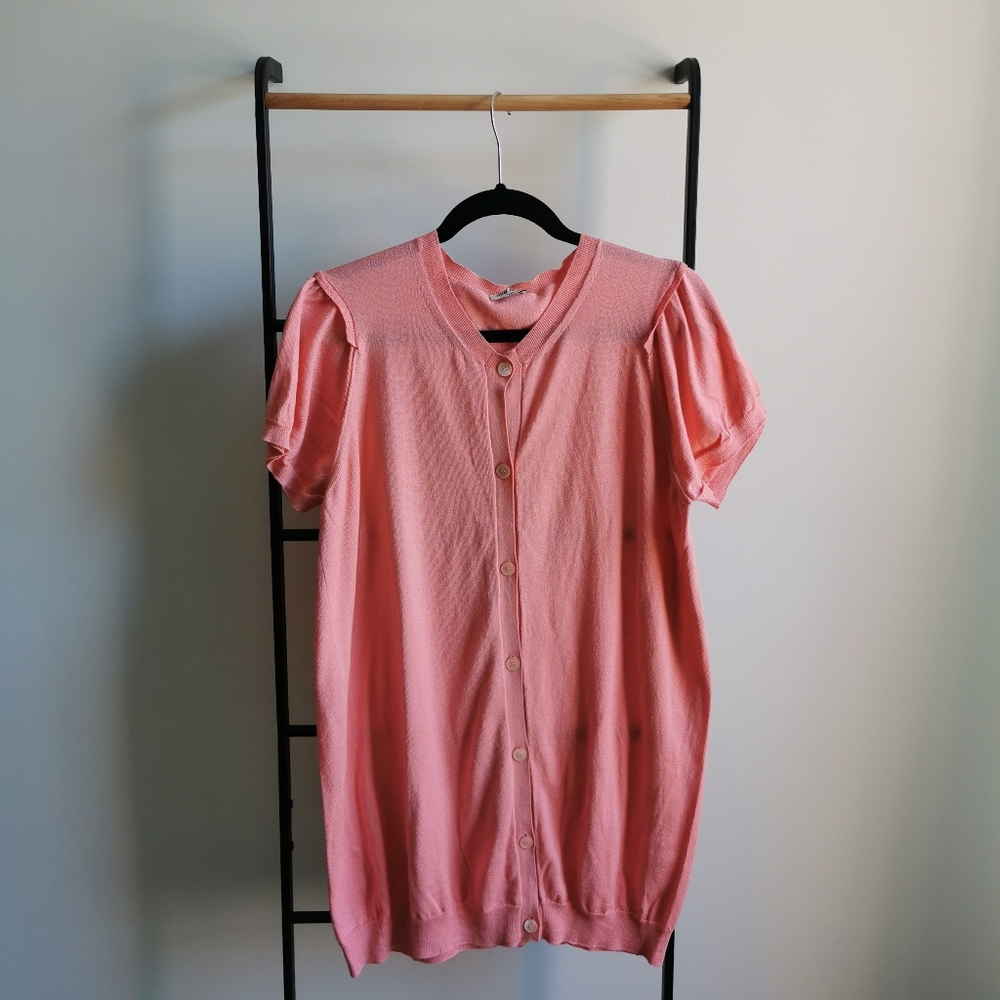 Miu Miu short sleeve pink cardigan SZ 10